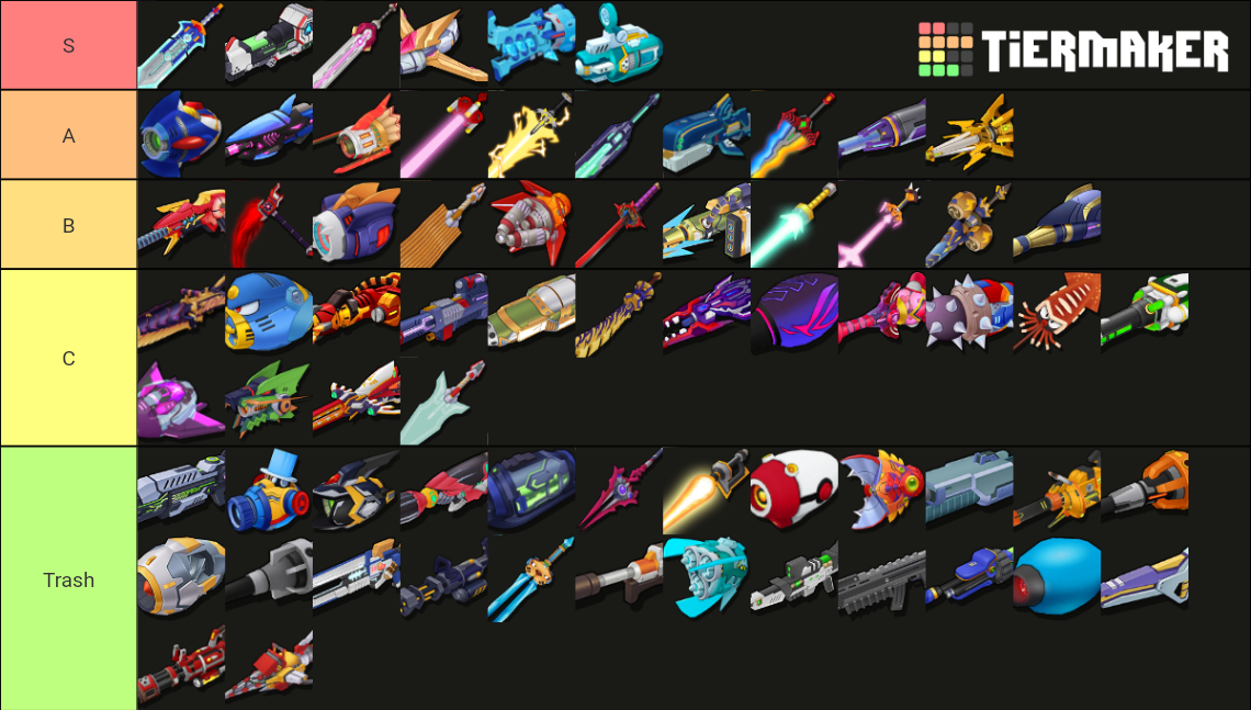 Rockman.x dive Tier List Rankings) TierMaker
