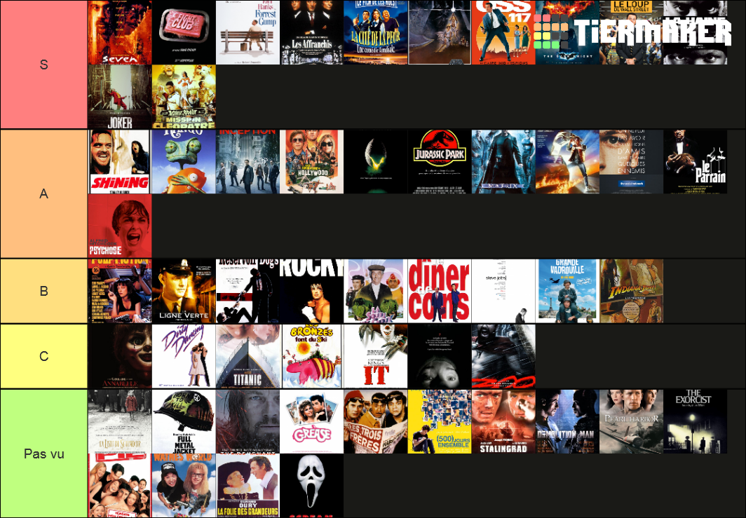 Films cultes Tier List (Community Rankings) - TierMaker