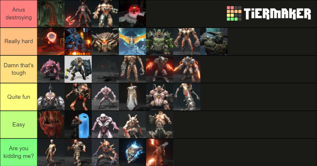 DOOM Eternal Monsters Tier List (Community Rankings) - TierMaker