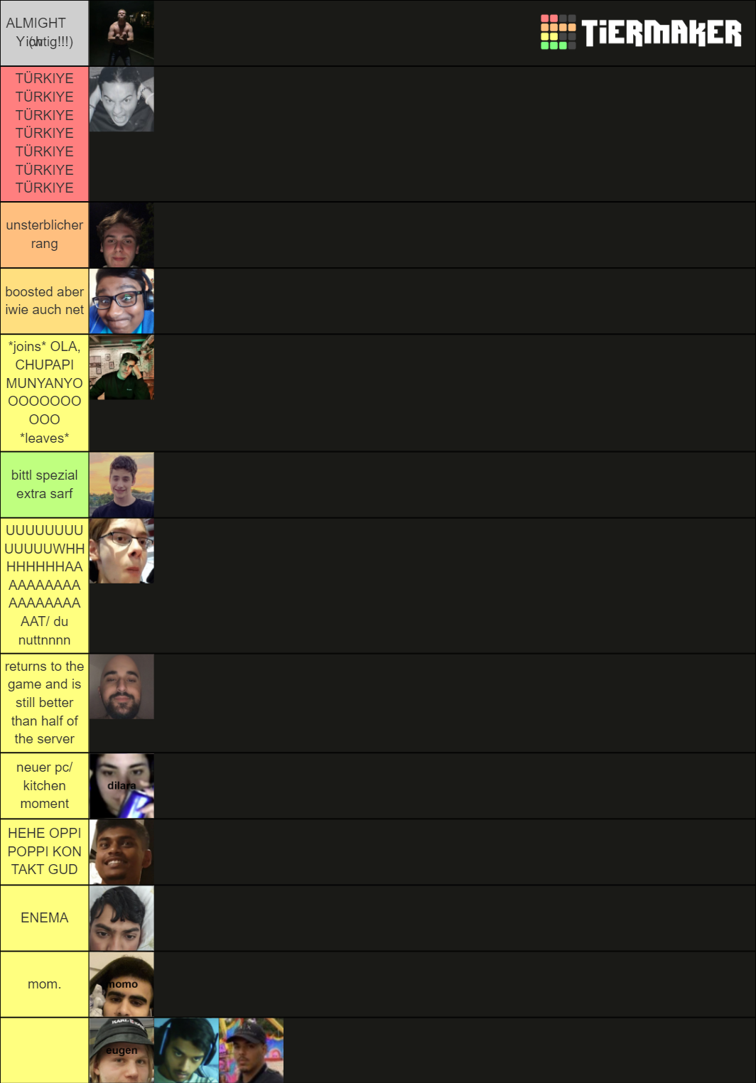 Landebahn val tierlist die zweite scratch Tier List Rankings