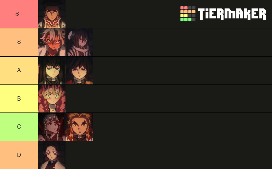 Hashira Ranking Demon Slayer Tier List Community Rankings TierMaker