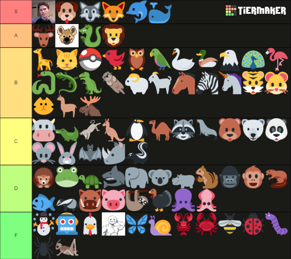 Furry Species TierList Tier List (Community Rankings) - TierMaker