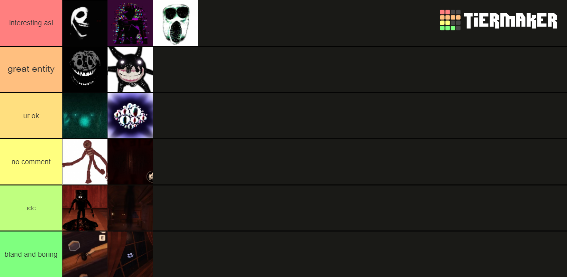 Doors monsters Tier List Rankings) TierMaker