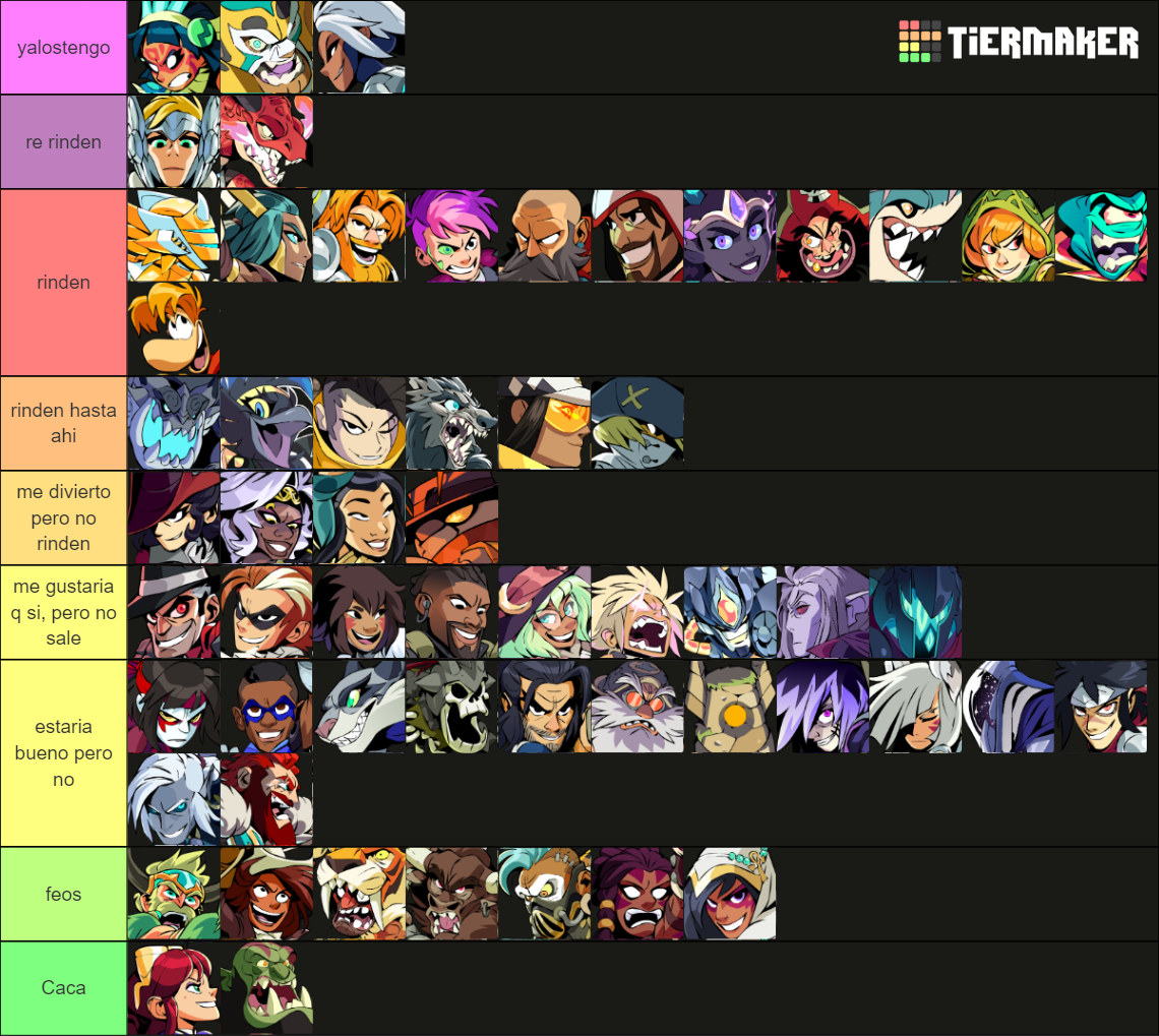 Brawlhalla Legends [Thea] Tier List Rankings) TierMaker