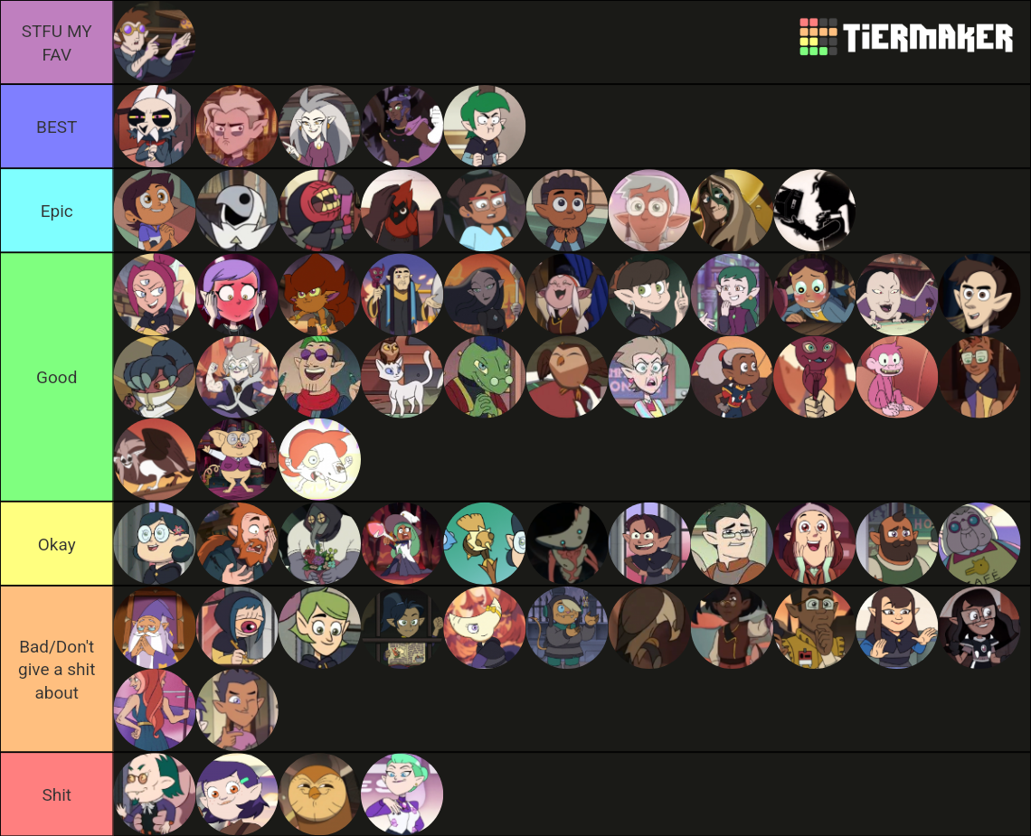 The Ultimate Owl House Character (Season 2) Tier List