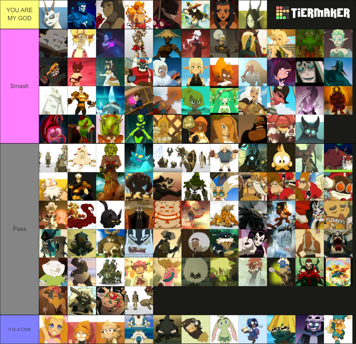 Wakfu (Cartoon) All Characters Tier List Rankings) TierMaker