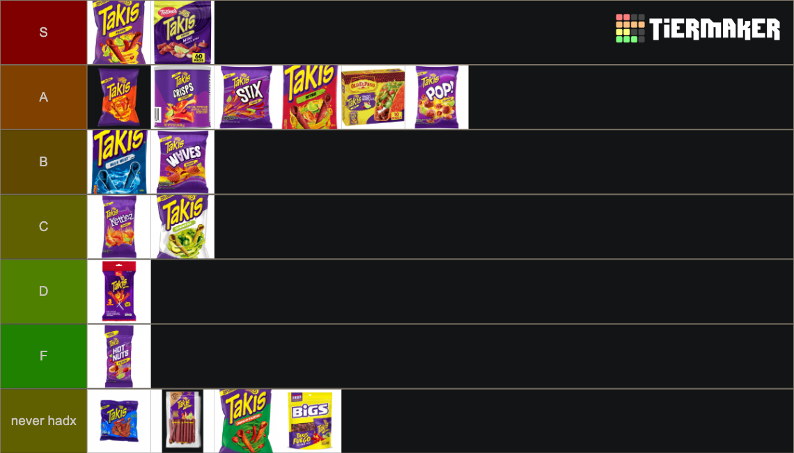 Takis snacks Tier List Rankings) TierMaker