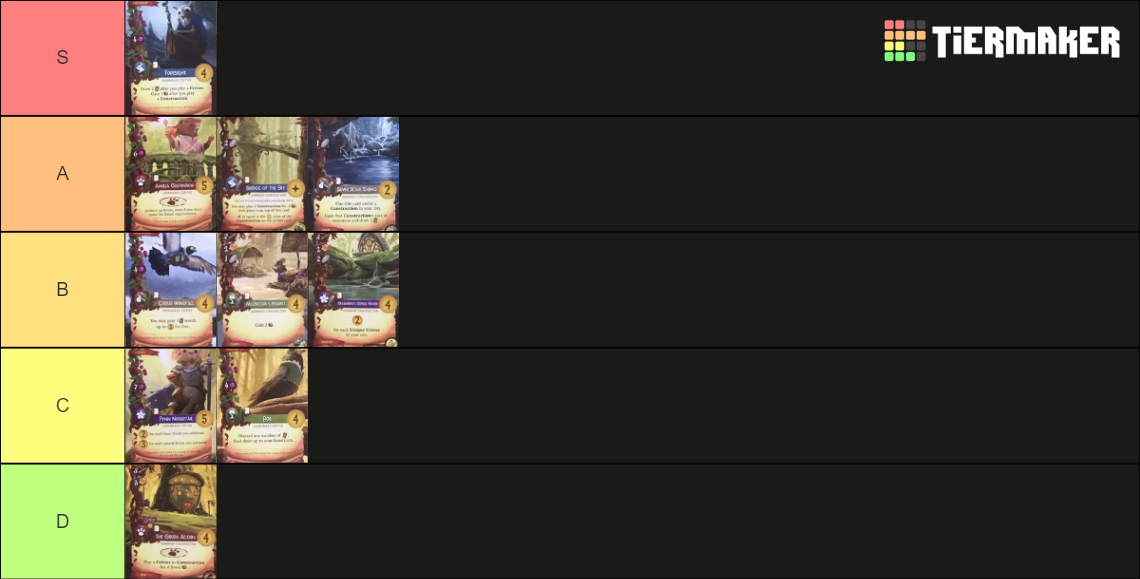 Everdell Legendary Cards Tier List Rankings) TierMaker