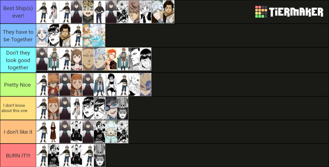 Black Clover Ships Tier List Rankings) TierMaker