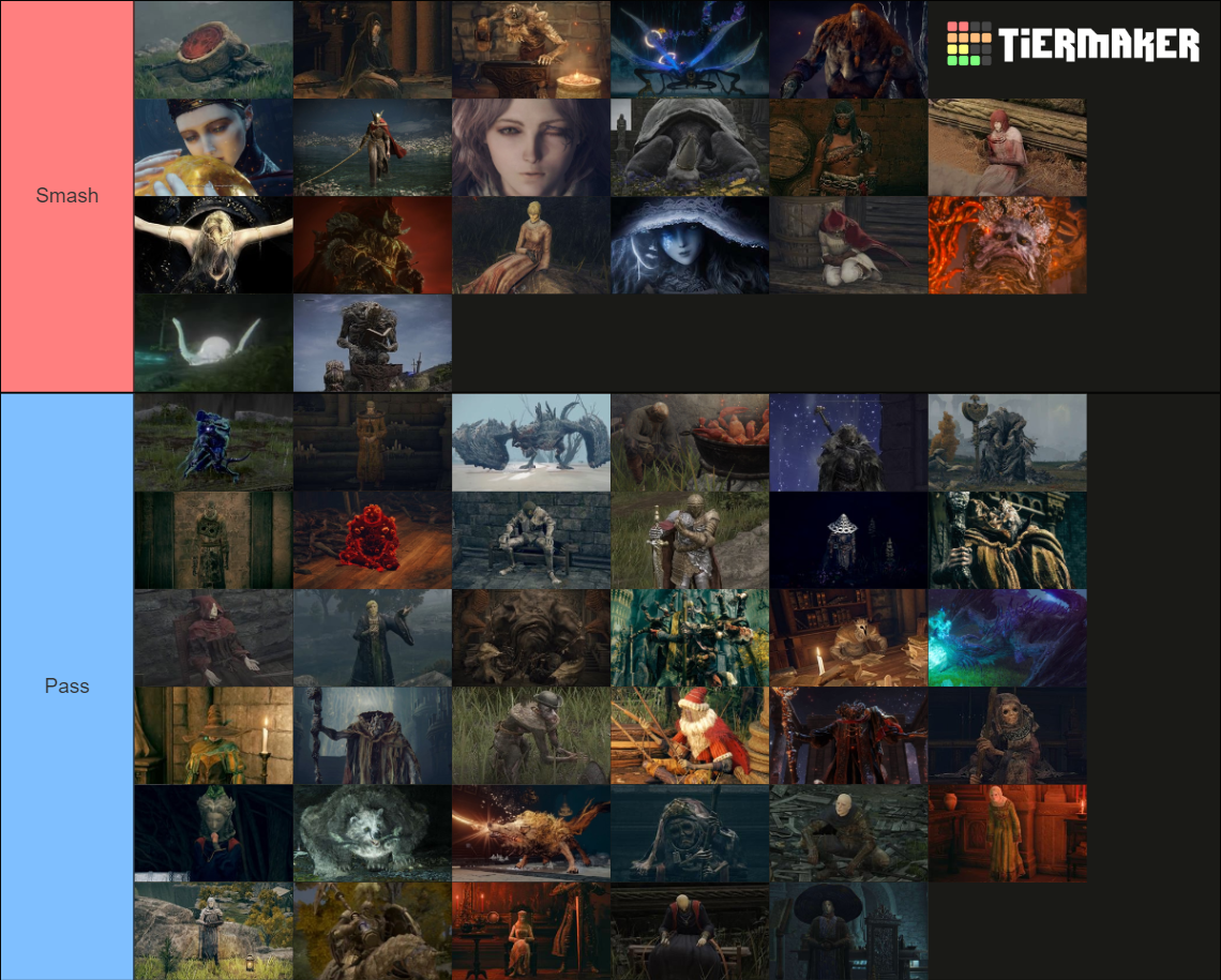 Elden Ring Smash or Pass Tier List Rankings) TierMaker