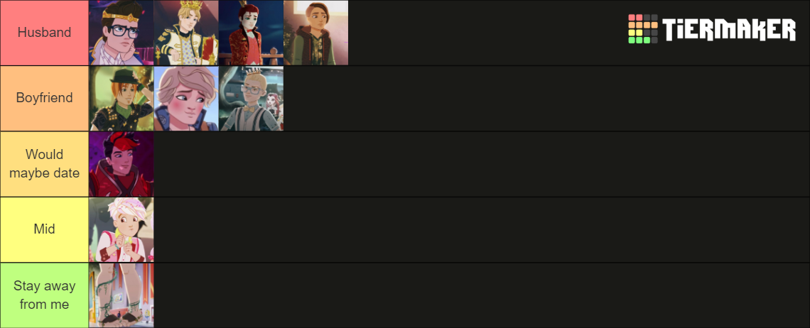Boys of ever after high Tier List (Community Rankings) - TierMaker