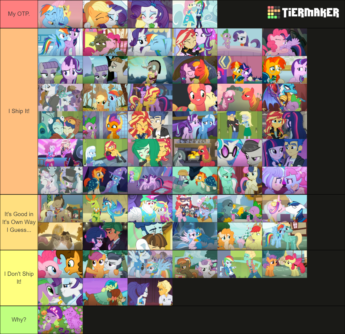 My Little Pony Ships Tier List (Community Rankings) - TierMaker