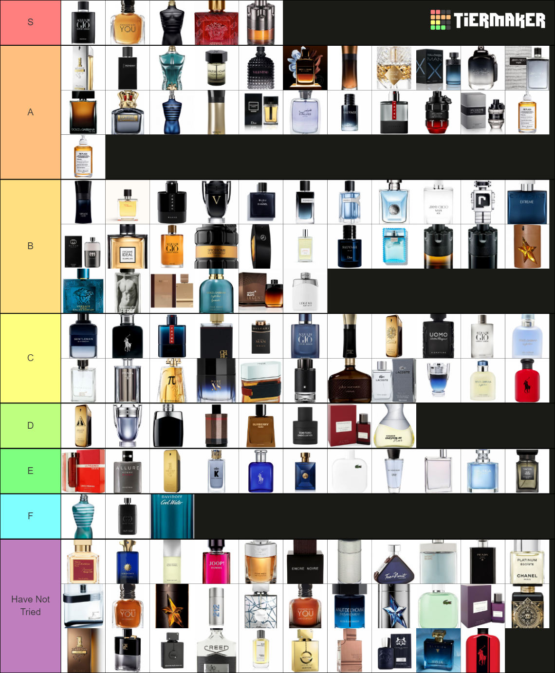 Rank Every Cologne Tier List (Community Rankings) - TierMaker