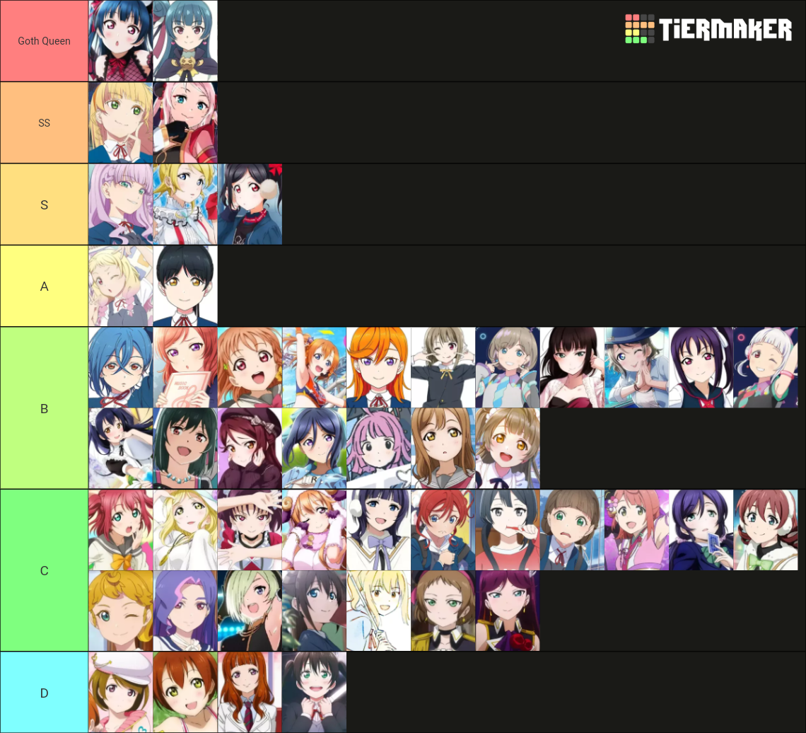 Love live Tier List Rankings) TierMaker