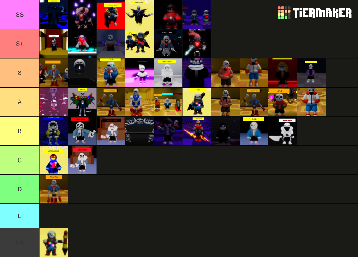 Undertale Judgement Day 2022 Tier List (Community Rankings) - TierMaker