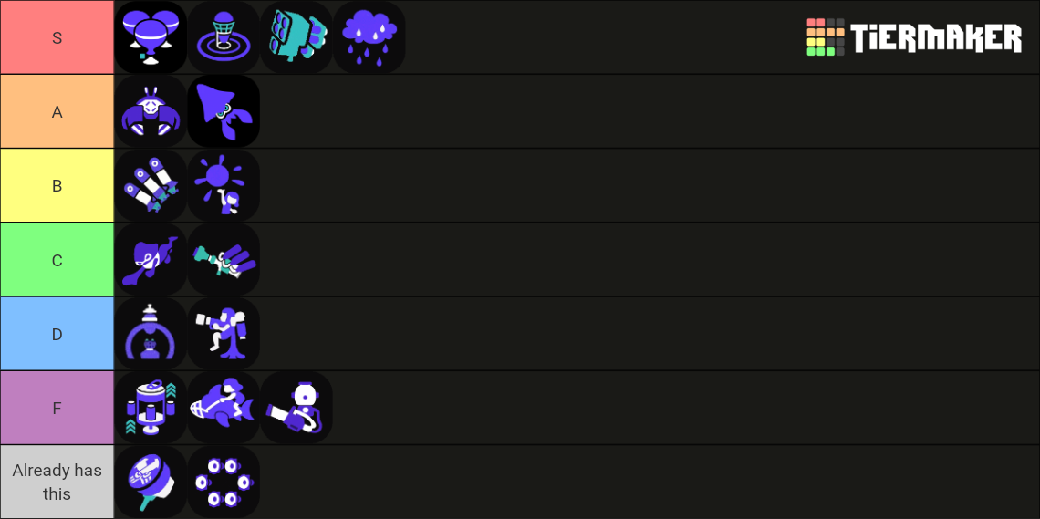 Splatoon 3 All Specials Tier List (Community Rankings) - TierMaker