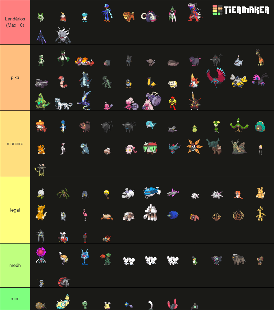 [Gen9] Pokemon - New mons to main series games Tier List (Community ...