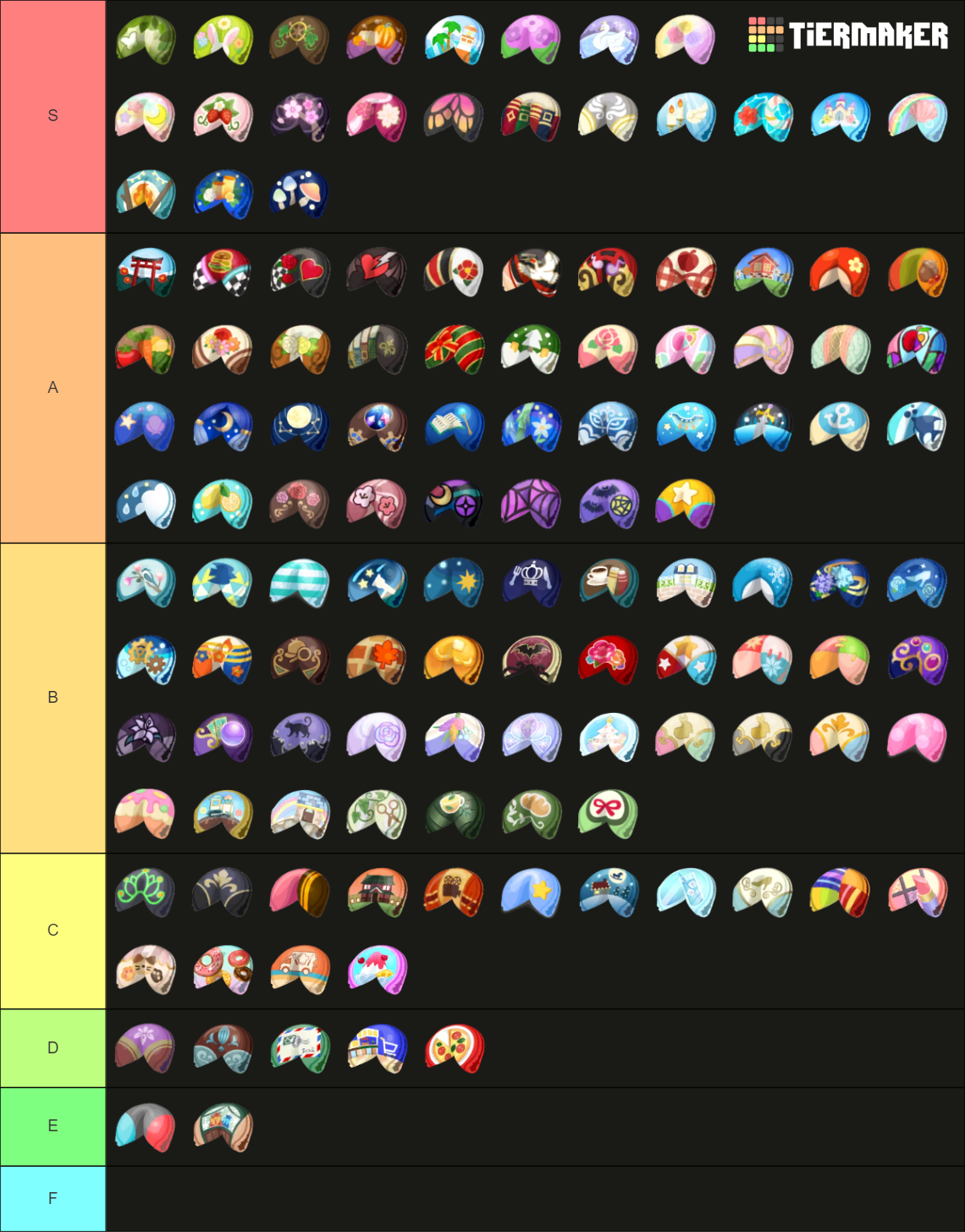 Animal Crossing Pocket Camp Fortune Cookie ACPC Tier List