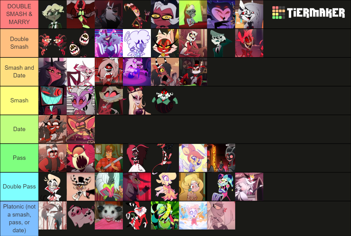 Smash or Pass: Hazbin/Helluva Tier List (Community Rankings) - TierMaker