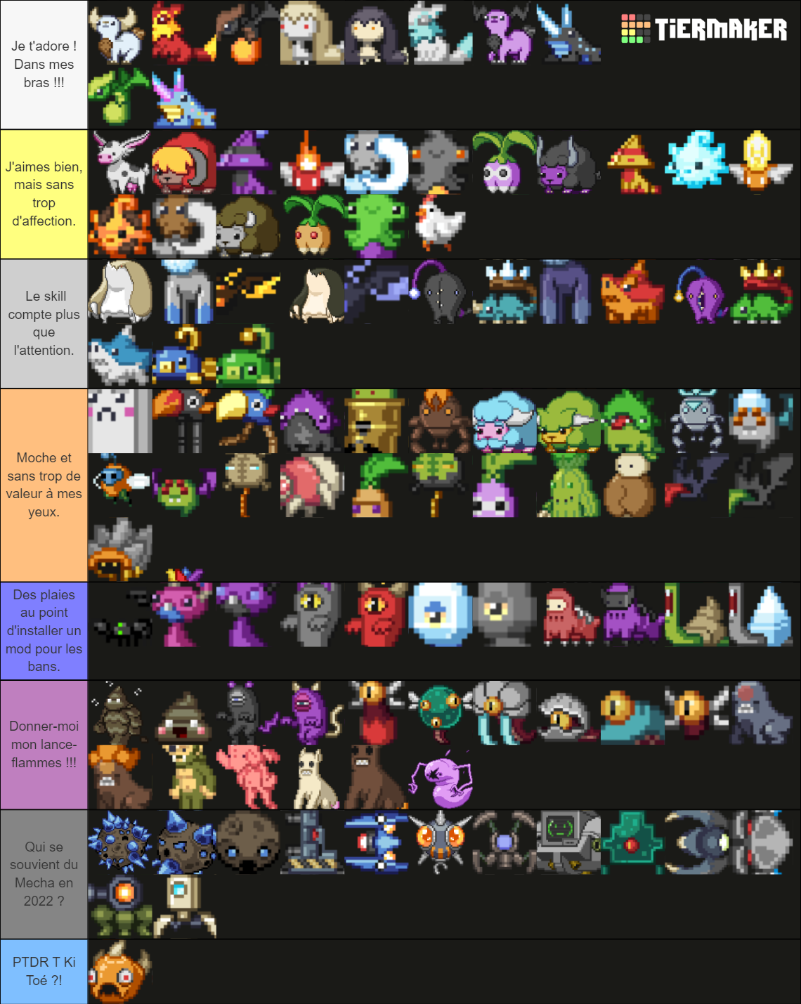 Starbound Creatures Tier List Rankings) TierMaker