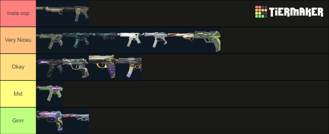 Skins I should cop !!! Tier List (Community Rankings) - TierMaker