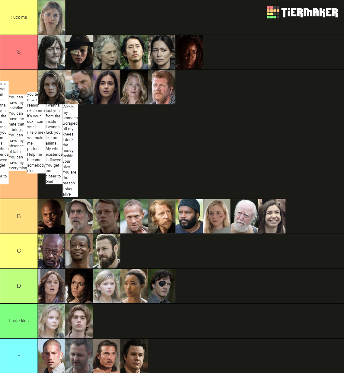 The Complete List Of Twd Characters Tier List Community Rankings Tiermaker