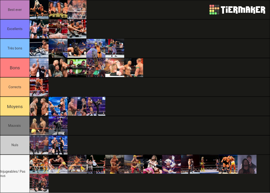 Every WrestleMania Main Event Tier List Rankings) TierMaker