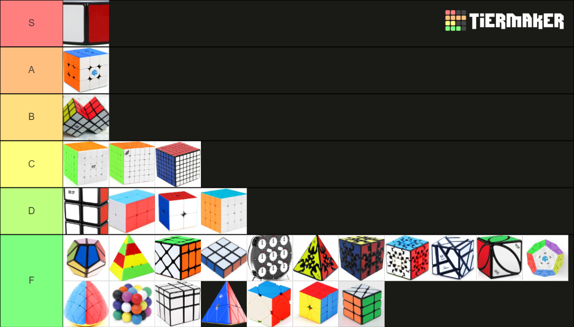 Rubiks Cube Puzzles Tier List Rankings) TierMaker