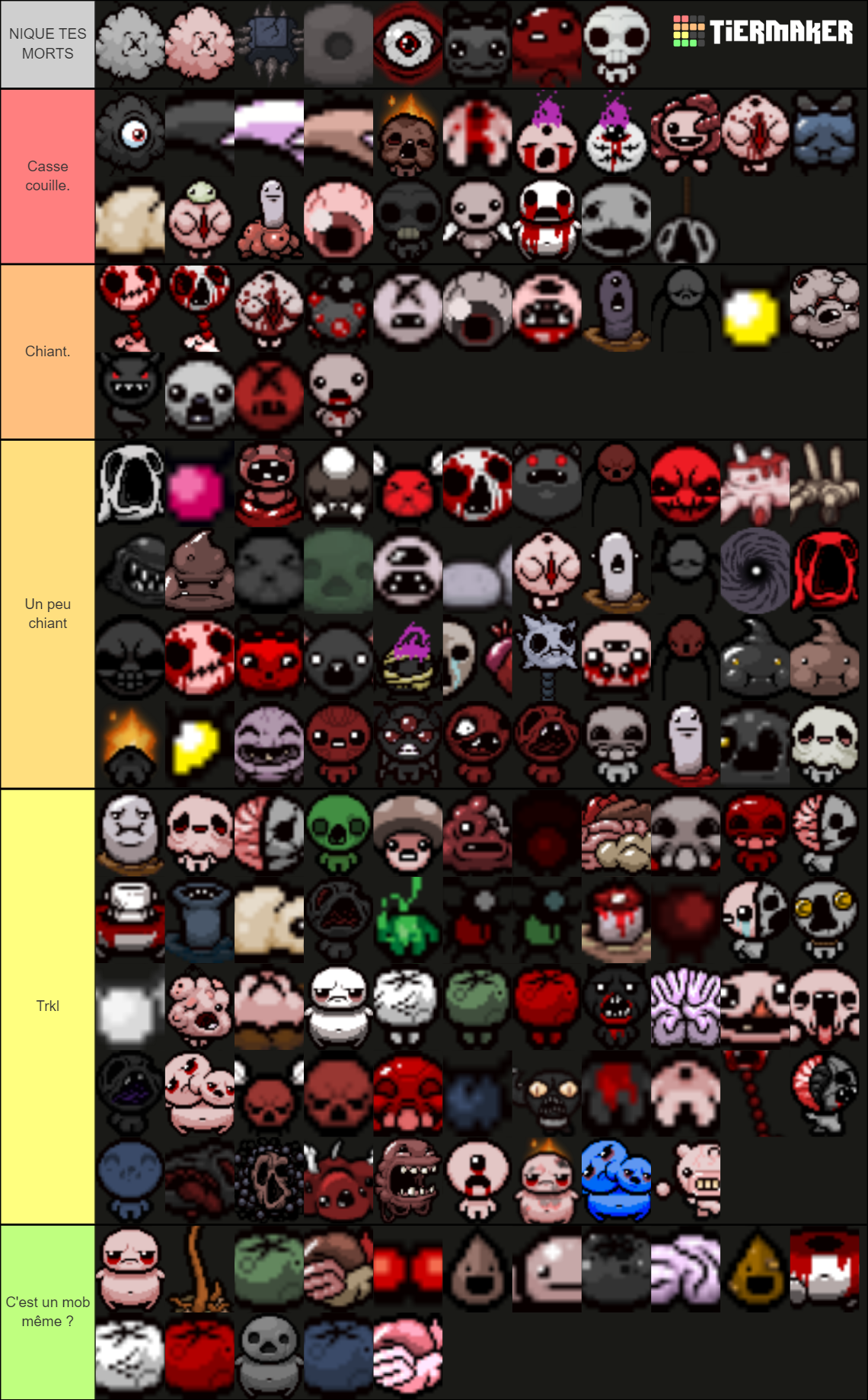 binding of isaac enemies Tier List (Community Rankings) - TierMaker