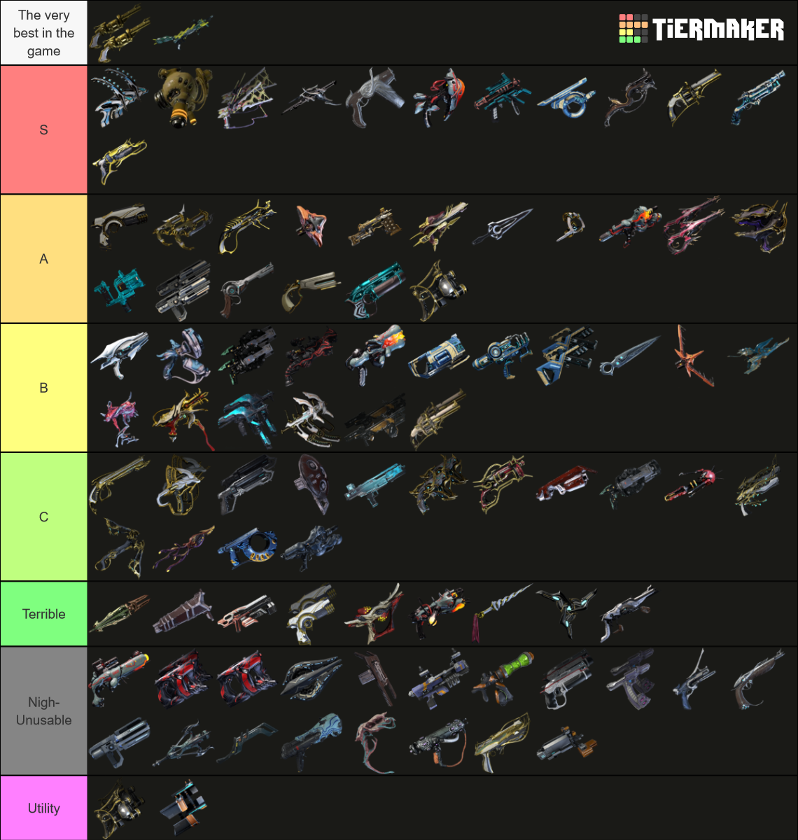 Warframe weapons secondaries july 2023 tier list community