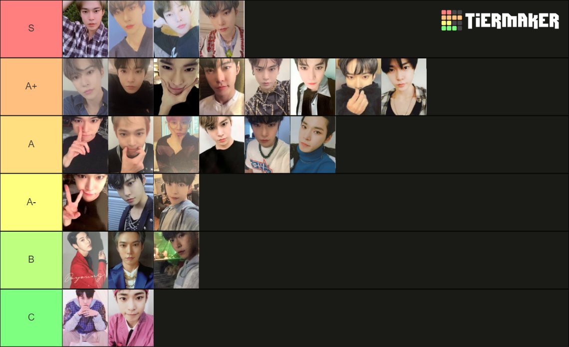 Doyoung PC Ranking Tier List Rankings) TierMaker