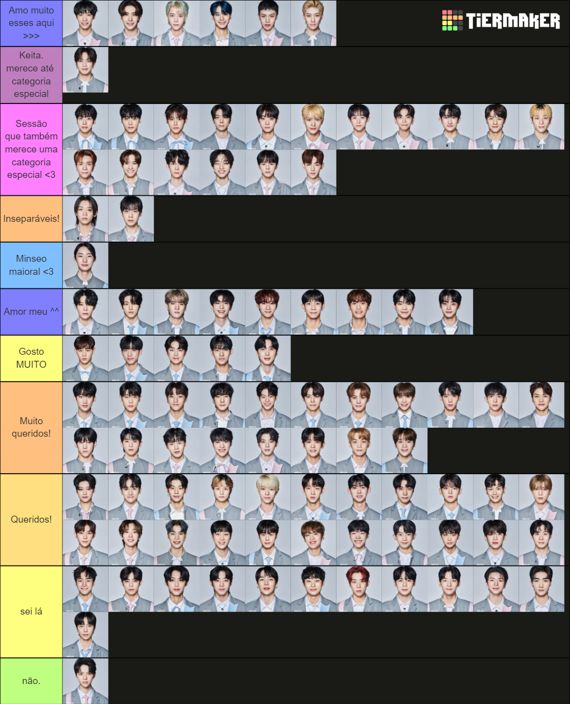 Ranking Boys 999 Tier List Rankings) TierMaker