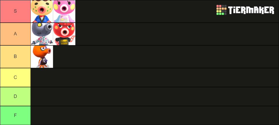 Animal Crossing Octopus Villagers (AC NH) Tier List Rankings