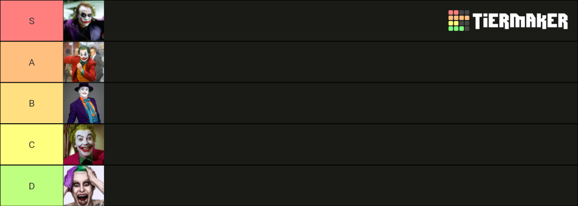 live-action-joker-tier-list-community-rankings-tiermaker