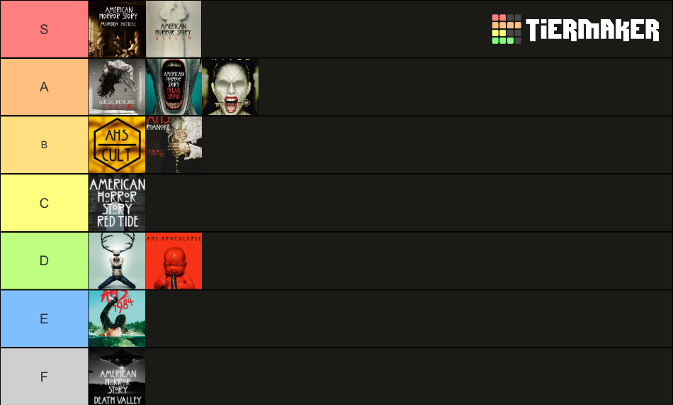 American Horror Story seasons Tier List (Community Rankings) - TierMaker