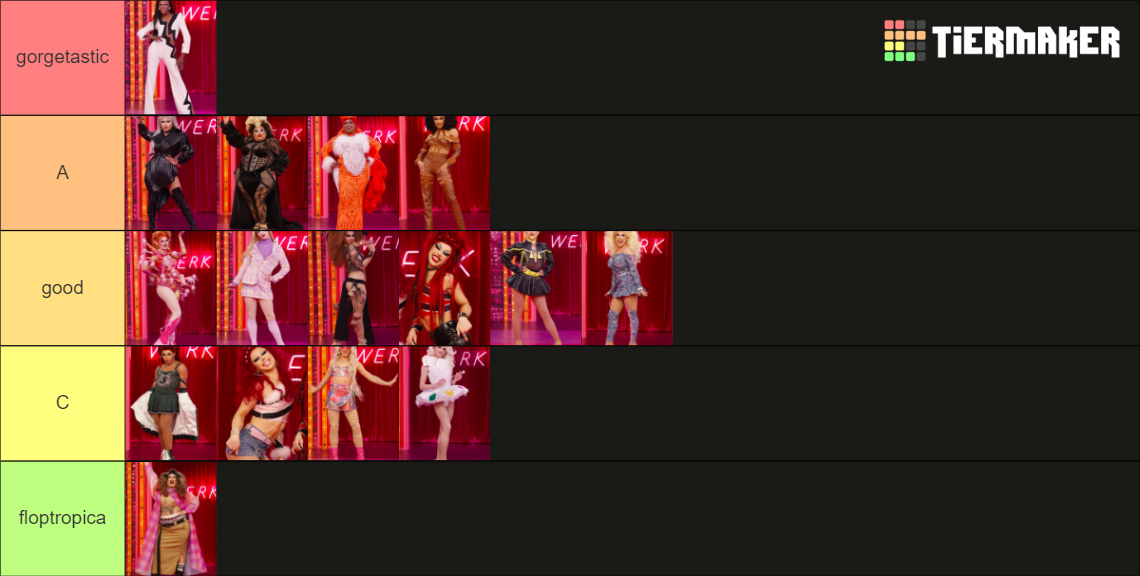 Drag Race s15 Entrance looks Tier List Rankings) TierMaker