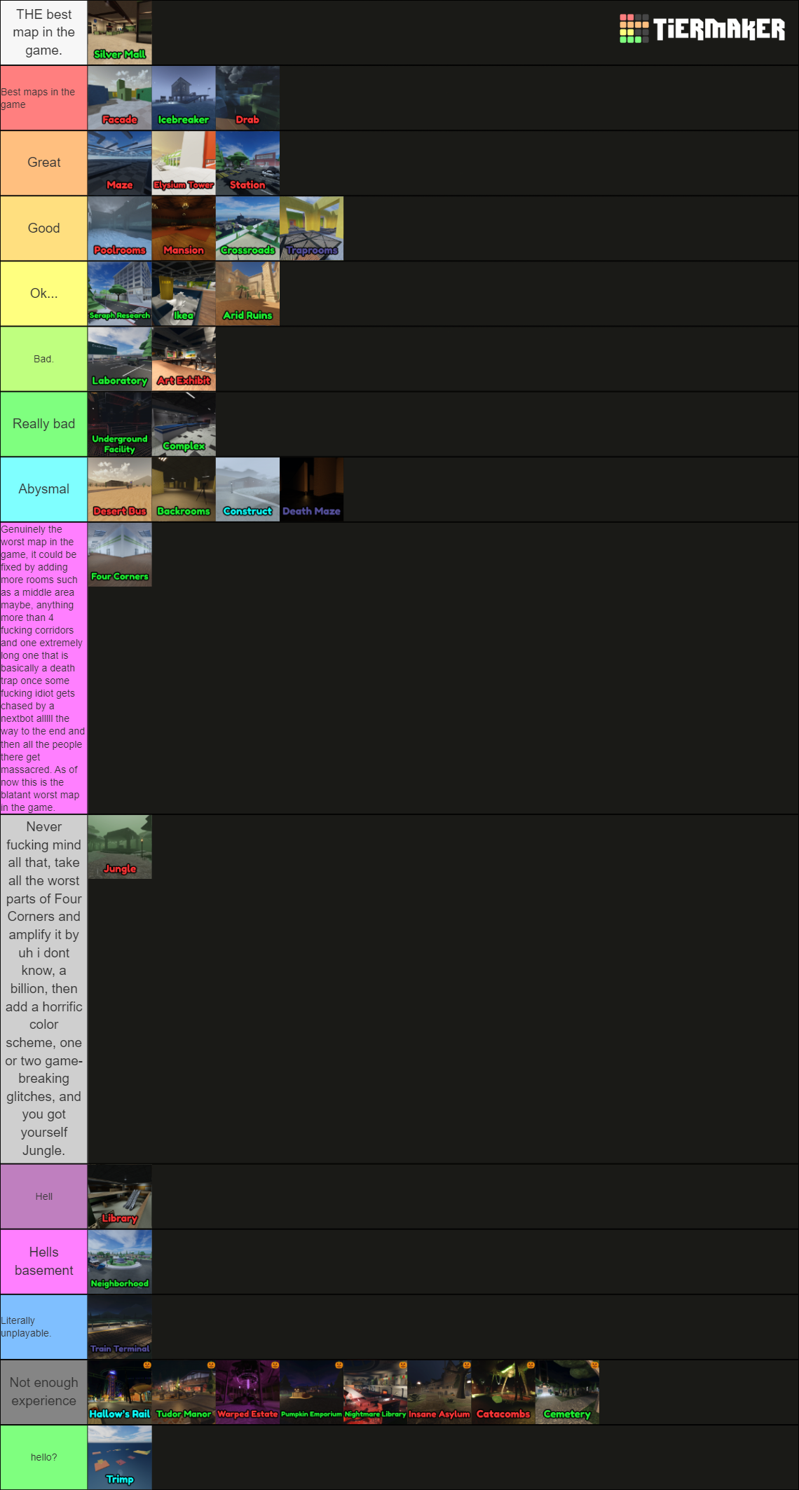 Roblox Evade All Maps Tier List Community Rankings TierMaker