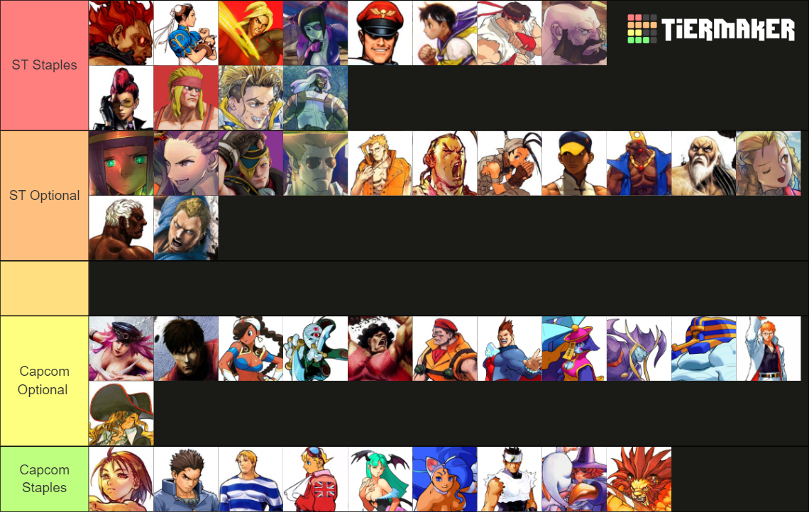 Capcom Fighting Character Designs Tier List (Community Rankings ...