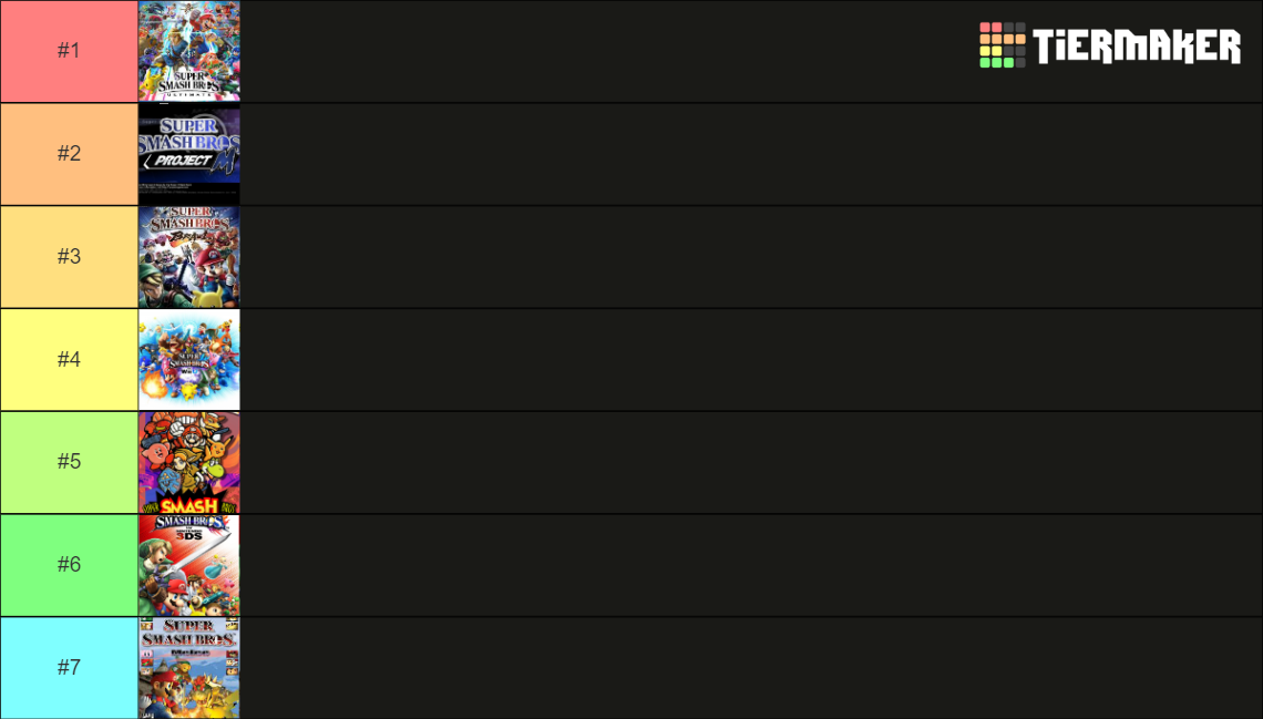 Smash Bros Games (w/ Project M) Tier List Rankings) TierMaker