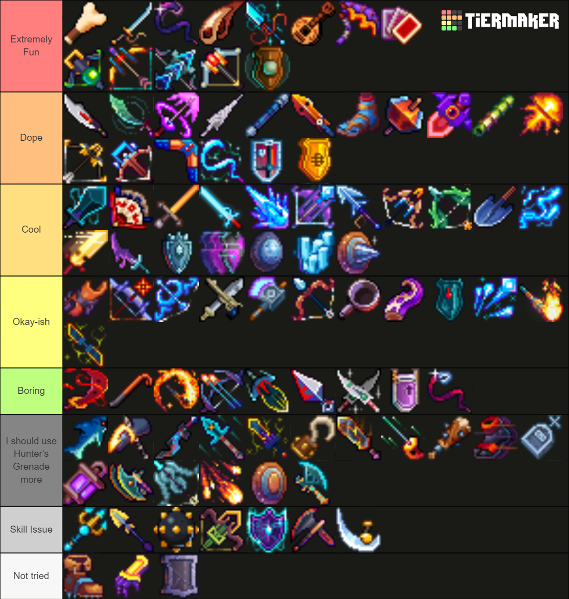 Dead Cells Weapons Tier List (Community Rankings) - TierMaker