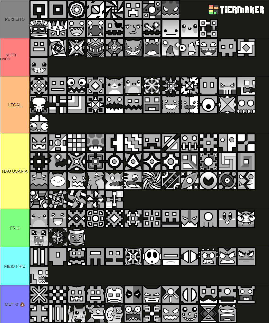 Geometry Dash All Icons Tier List (Community Rankings) - TierMaker