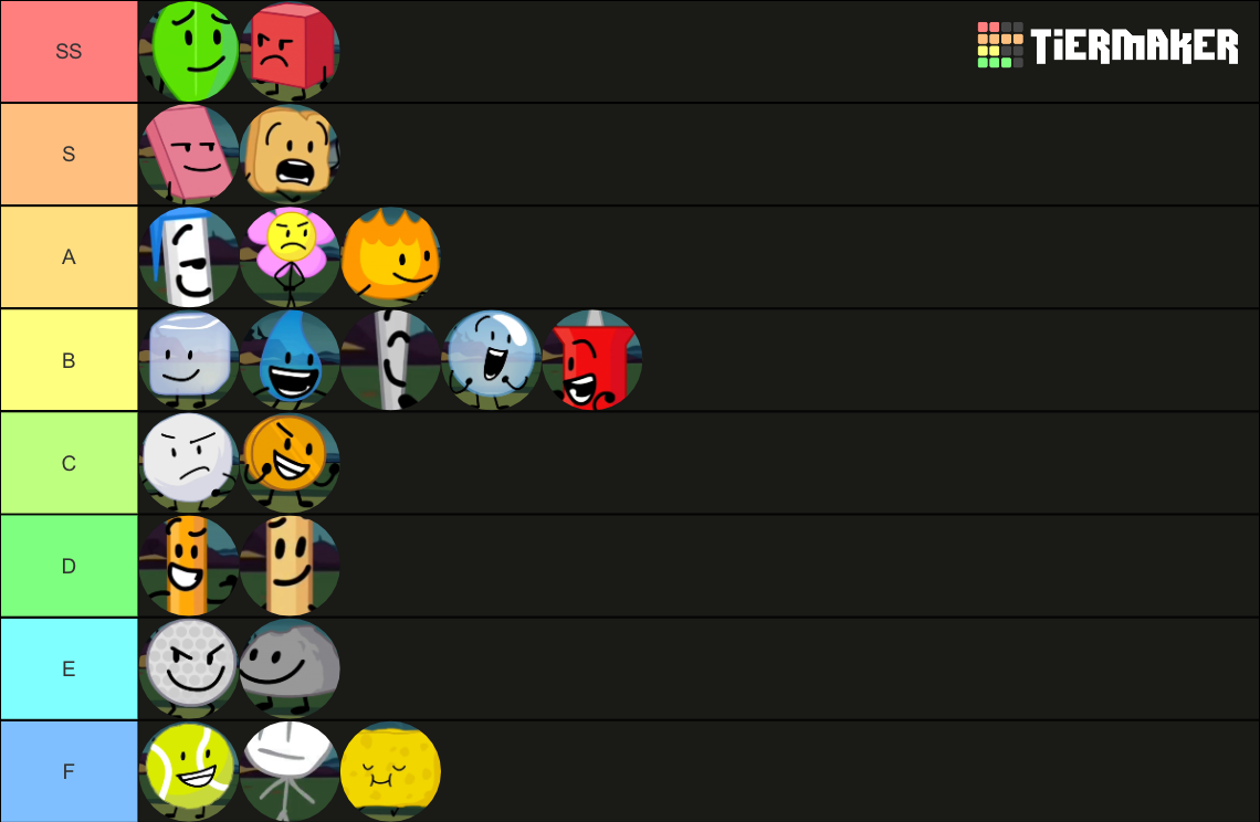 Bfdi s1 Tier List Rankings) TierMaker