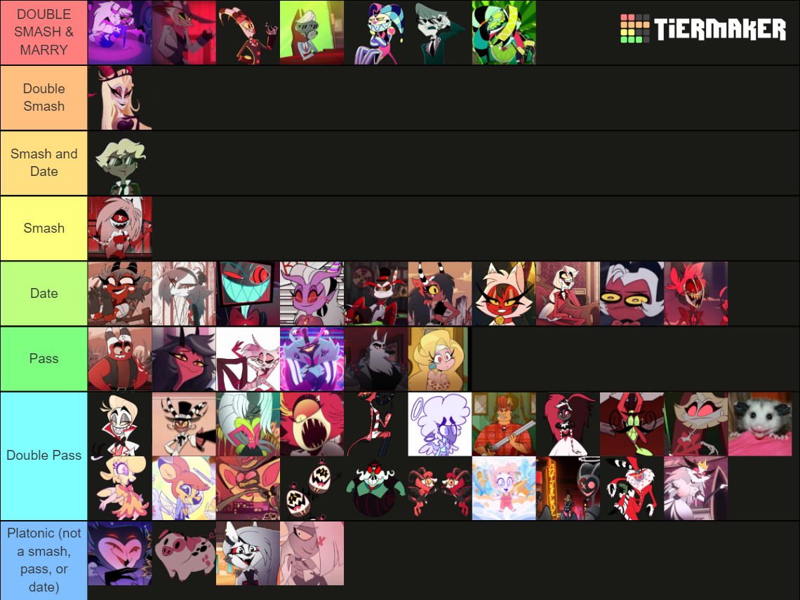 Smash or Pass: Hazbin/Helluva Tier List (Community Rankings) - TierMaker