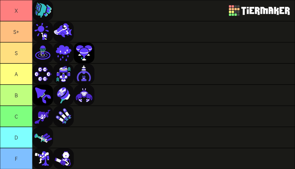 Splatoon 3 All Specials Tier List (Community Rankings) - TierMaker