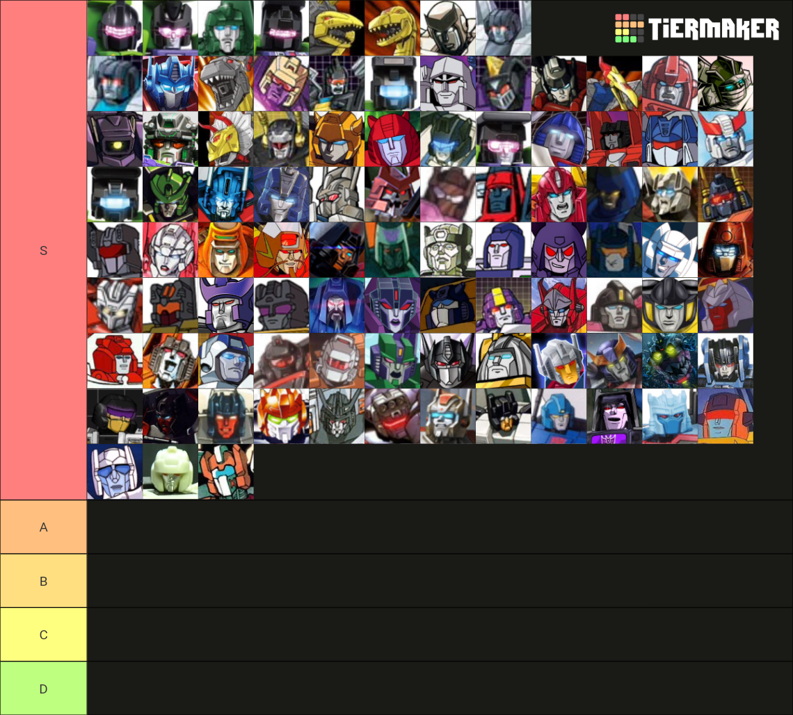 Transformers Tier List (Community Rankings) - TierMaker