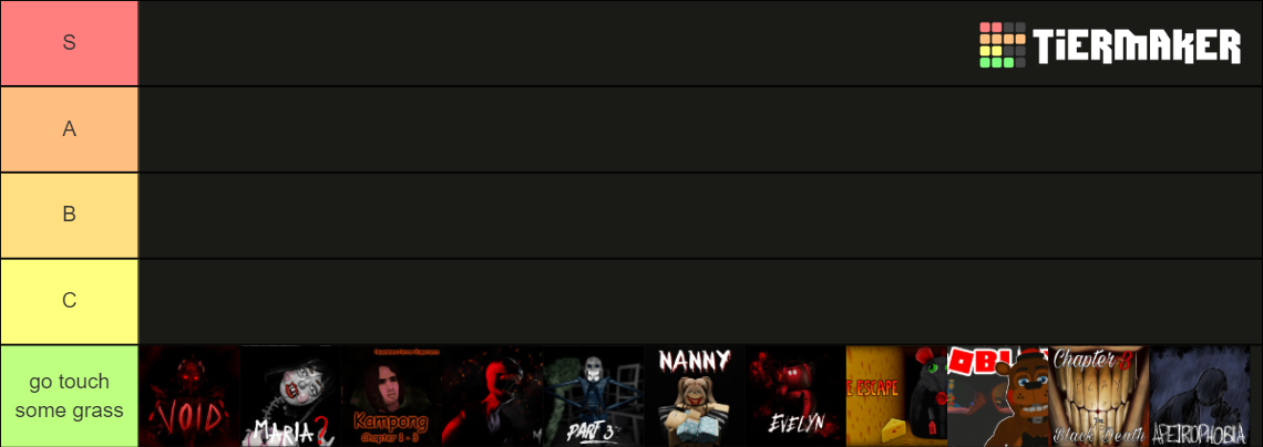 Roblox Horror Game Rating (based On How Scary) Tier List (Community ...