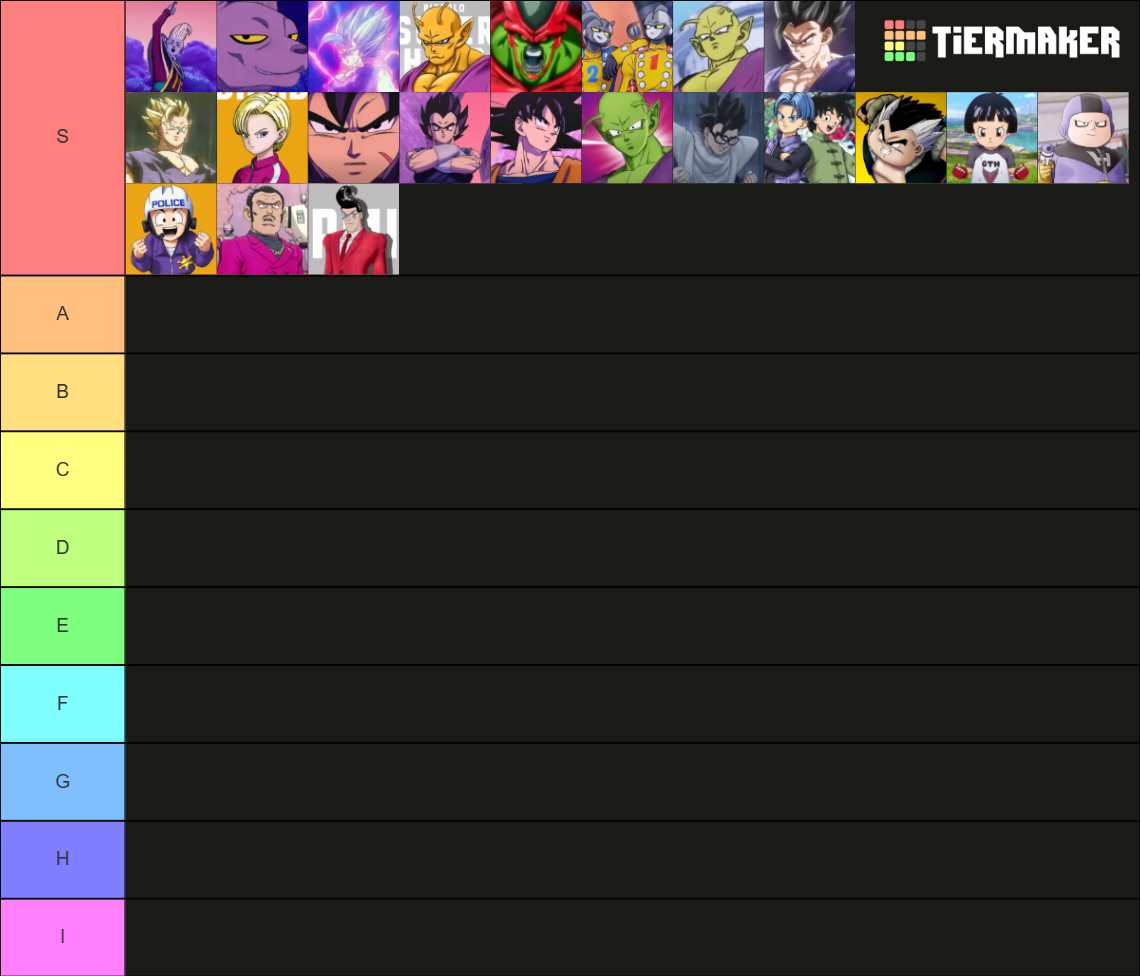 Dragon Ball Super: Super Hero Tier List (Community Rankings) - TierMaker