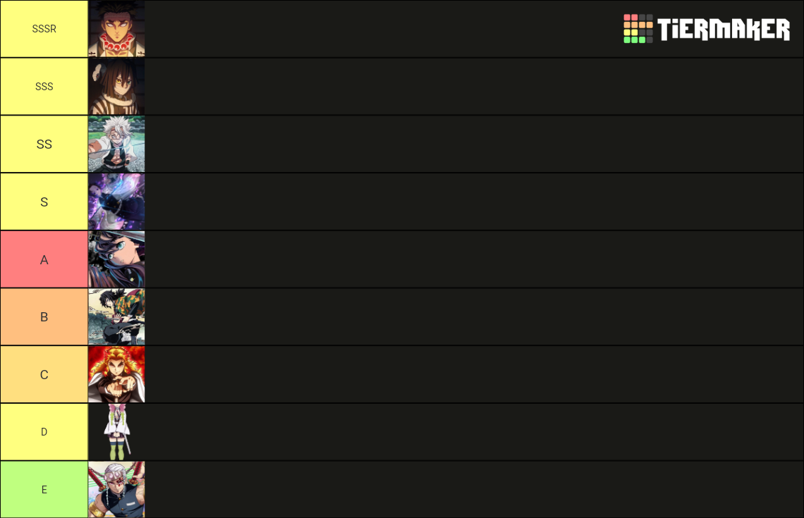 Create A Ranking Demon Slayer Hashira Tier List Tiermaker My XXX Hot Girl