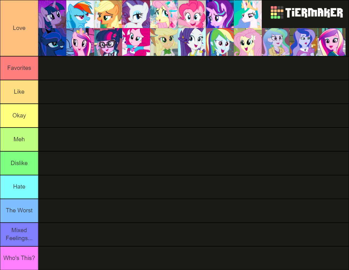 MLP/Equestria Girls Characters (300+) Tier List (Community Rankings ...