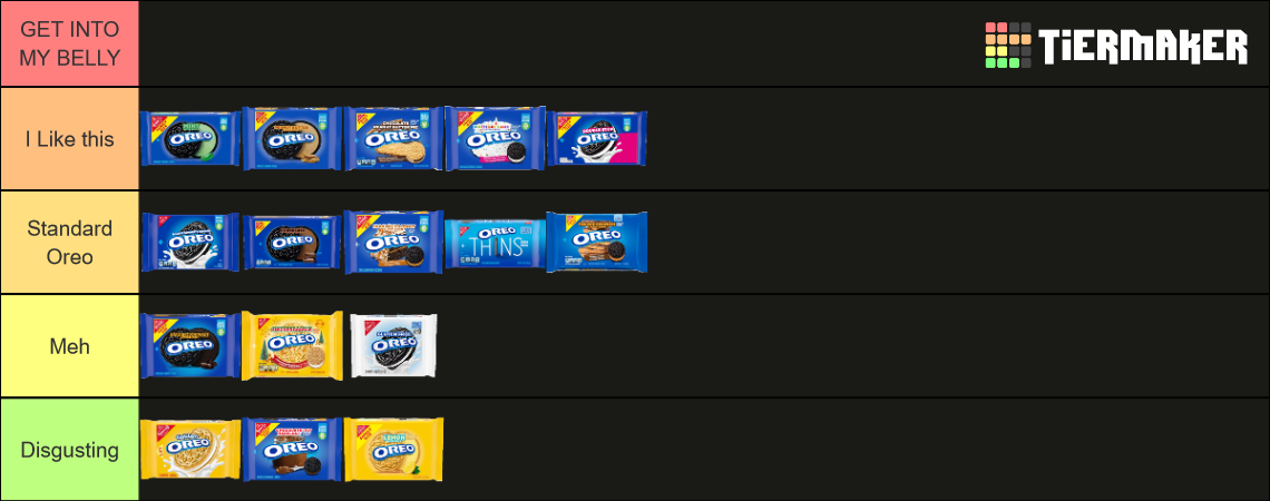 Oreo Tier List (Community Rankings) - TierMaker